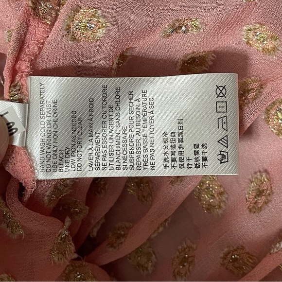 Free People Rose Metallic Mini Dress Size Medium - Picture 4 of 7